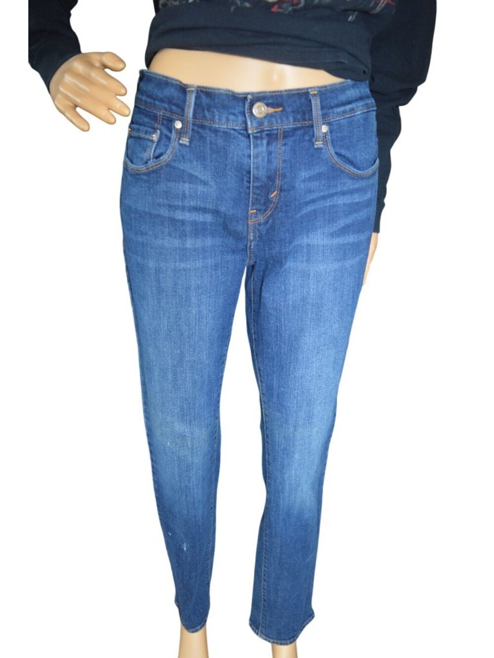 Levi's 505 Straight Leg Blue Jeans Women's Size 4 Casual Staple Bohemian y2k